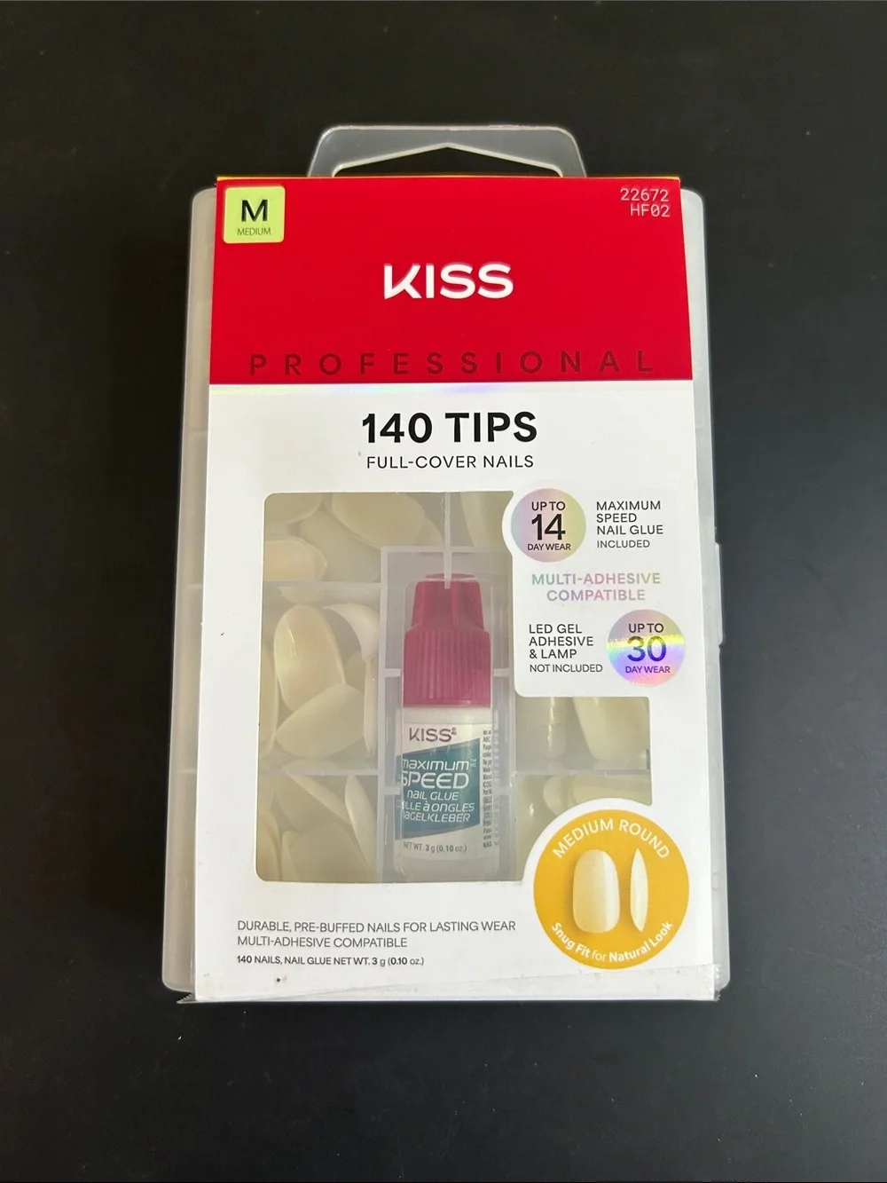 KISS Professional Press On Nails 'Earthly' White